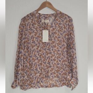 Cotelac Flowy Sheer Lightweight Blouse Boho Designer Art Size 3 Womens NEW